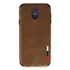 Samsung Galaxy J7 Pro / J730 Kılıf Loop Deri Silikon - Kahverengi