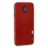 Samsung Galaxy J7 Pro / J730 Kılıf Loop Deri Silikon - Kırmızı