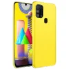 Samsung Galaxy M31 Kılıf Nano İçi Kadife Silikon - Sarı