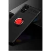 Samsung Galaxy M51 Kılıf Range Yüzüklü Silikon - Siyah-kırmızı