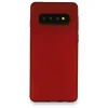 Samsung Galaxy S10 Plus Kılıf First Silikon - Bordo