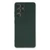 Samsung Galaxy S21 Ultra Kılıf Nano İçi Kadife Silikon - Koyu Yeşil