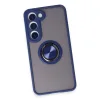 Samsung Galaxy S23 Kılıf Montreal Yüzüklü Silikon Kapak - Lacivert