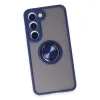 Samsung Galaxy S23 Kılıf Montreal Yüzüklü Silikon Kapak - Lacivert