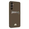 Samsung Galaxy S24 Fe Kılıf Kelvin Kartvizitli Silikon - Kahverengi
