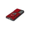Samsung Galaxy S24 Kılıf Pars Lens Yüzüklü Silikon - Kırmızı