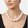 Beyaz Kültür İncisi  Kolyeler 40+5 Cm  - Kl0298