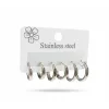 Soft Shine Altılı Halka Küpe Seti - Kp00683
