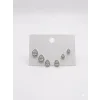 Su Damlası Detaylı Altılı Küpe - Kp00658
