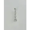 Su Damlası Detaylı Sallantılı Göbek Piercing - Pg0062