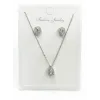 Rodyum Zirkon Taşlı Zincir : Çelik Ürünler 40+5 Cm - Set0001