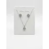 Rodyum Zirkon Taşlı Zincir : Çelik Ürünler 40+5 Cm - Set0024