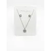 Rodyum Zirkon Taşlı Zincir : Çelik Ürünler 40+5 Cm - Set0022