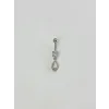 Taşlı Su Damlası Detaylı Göbek Piercing - Pg0094