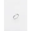 Ayarlanabilir Rodyum Zirkon Taşlı Pirinç Bijuteri Yüzük - Yz0249-1