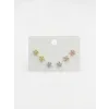 Tatlı Minik Çiçekler Altılı Küpe - Kp00652