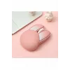 Tavşan Figürlü Kablosuz Mouse Pil Dahil Etiket Hediyeli Pembe