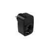 Tekli Yüksek Voltaj Korumalı Duvar Prizi 2x Type-c 1x Usb Çıkışlı Priz Grup Priz Çoğaltıcı Siyah
