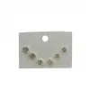   Zirkon Taşlı Pirinç Altılı  Kombin Küpe - Kp00610
