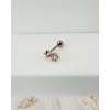 Rose Zirkon Taşlı Uç Kısmı : Pirinç Kıkırdak Bar Uzunluğu : 6 Mm / Bar Kalınlığı 0.8 Mm / Top Boyu 3 Mm - Pt0009-2