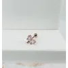 Rose Zirkon Taşlı Uç Kısmı : Pirinç Kıkırdak Bar Uzunluğu : 6 Mm / Bar Kalınlığı 0.8 Mm / Top Boyu 3 Mm - Pt0023-2