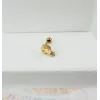Zirkon Taşlı Uç Kısmı : Pirinç Kıkırdak Bar Uzunluğu : 6 Mm / Bar Kalınlığı 0.8 Mm / Top Boyu 3 Mm - Pt0030-1