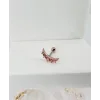 Rose Zirkon Taşlı Uç Kısmı : Pirinç Kıkırdak Bar Uzunluğu : 6 Mm / Bar Kalınlığı 0.8 Mm / Top Boyu 3 Mm - Pt0003-2