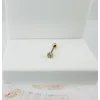 Zirkon Taşlı Uç Kısmı : Pirinç Kıkırdak Bar Uzunluğu : 6 Mm / Bar Kalınlığı 0.8 Mm / Top Boyu 3 Mm - Pt0027-1