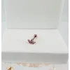 Rose Zirkon Taşlı Uç Kısmı : Pirinç Kıkırdak Bar Uzunluğu : 6 Mm / Bar Kalınlığı 0.8 Mm / Top Boyu 3 Mm - Pt0037-2