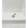 Zirkon Taşlı Uç Kısmı : Pirinç Kıkırdak Bar Uzunluğu : 6 Mm / Bar Kalınlığı 0.8 Mm / Top Boyu 3 Mm - Pt0013-1