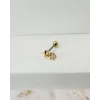 Zirkon Taşlı Uç Kısmı : Pirinç Kıkırdak Bar Uzunluğu : 6 Mm / Bar Kalınlığı 0.8 Mm / Top Boyu 3 Mm - Pt0009-1