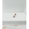 Rose Zirkon Taşlı Uç Kısmı : Pirinç Kıkırdak Bar Uzunluğu : 6 Mm / Bar Kalınlığı 0.8 Mm / Top Boyu 3 Mm - Pt0027-2