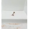 Rose Zirkon Taşlı Uç Kısmı : Pirinç Kıkırdak Bar Uzunluğu : 6 Mm / Bar Kalınlığı 0.8 Mm / Top Boyu 3 Mm - Pt0035-2