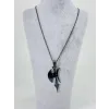 Tribal Balta Figürü Çelik Erkek Kolye - Ekl0093