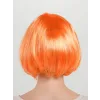 Turuncu Renk Küt Parti Peruğu Kısa Takma Saç