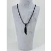 Tüy Figürlü Çelik Erkek Kolye - Ekl0103