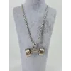 Üç Boyutlu Halter Figürü Çelik Erkek Kolye - Ekl0064