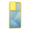 Xiaomi Poco F3 Kılıf Palm Buzlu Kamera Sürgülü Silikon - Sarı