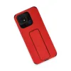 Xiaomi Redmi 10c Kılıf Mega Standlı Silikon - Kırmızı