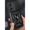Xiaomi Redmi 13c Kılıf Pars Lens Yüzüklü Silikon - Kırmızı