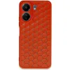 Xiaomi Redmi 13c Kılıf Petek Silikon Kapak - Kırmızı