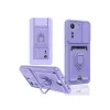 Xiaomi Redmi 13c Kılıf Zuma Kartvizitli Yüzüklü Silikon - Lila