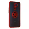 Xiaomi Redmi 9 Kılıf Montreal Yüzüklü Silikon Kapak - Kırmızı