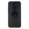 Xiaomi Redmi 9 Kılıf Montreal Yüzüklü Silikon Kapak - Siyah