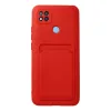 Xiaomi Redmi 9c Kılıf Kelvin Kartvizitli Silikon - Kırmızı