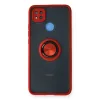 Xiaomi Redmi 9c Kılıf Montreal Yüzüklü Silikon Kapak - Kırmızı