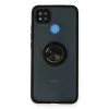Xiaomi Redmi 9c Kılıf Montreal Yüzüklü Silikon Kapak - Siyah
