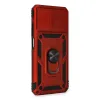 Xiaomi Redmi Note 10 Kılıf Pars Lens Yüzüklü Silikon - Kırmızı