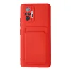 Xiaomi Redmi Note 10 Pro Kılıf Kelvin Kartvizitli Silikon - Kırmızı