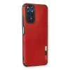 Xiaomi Redmi Note 11 Kılıf Loop Deri Silikon - Kırmızı